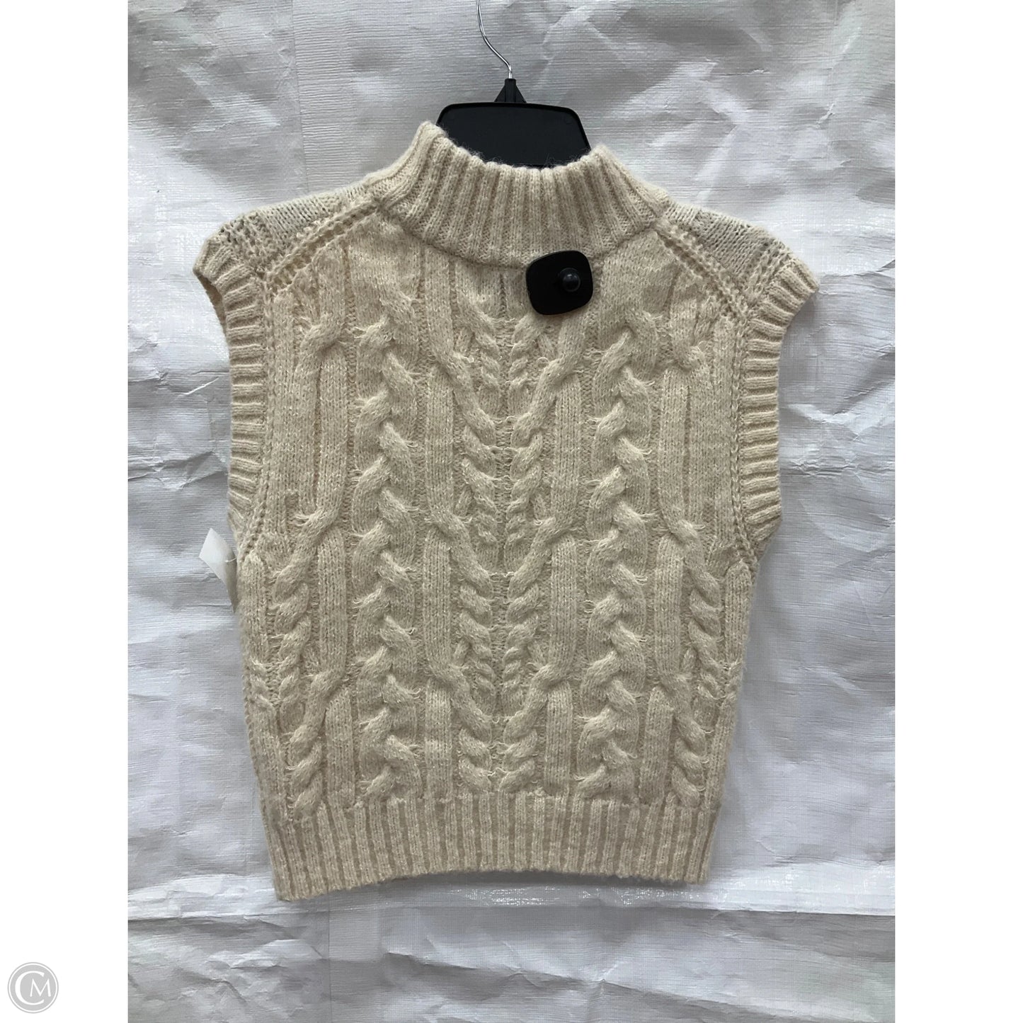 Vest Sweater By A New Day In Cream, Size: Xs