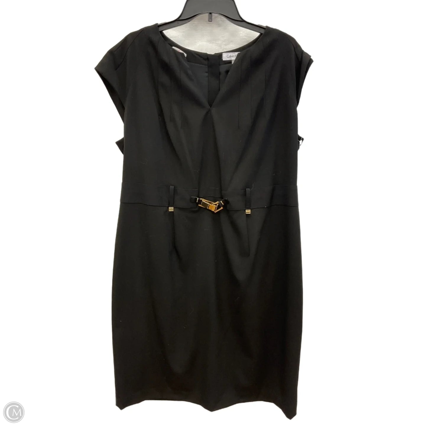 Dress Party Midi By Calvin Klein In Black, Size: Xl