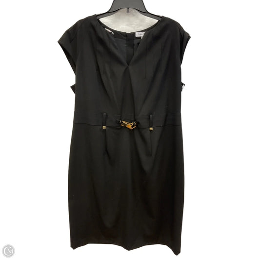 Dress Party Midi By Calvin Klein In Black, Size: Xl