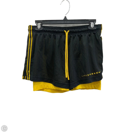 Athletic Shorts By Nike Apparel In Black & Yellow, Size: M