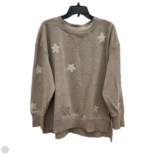 Top Long Sleeve By Maurices In Taupe, Size: Xl