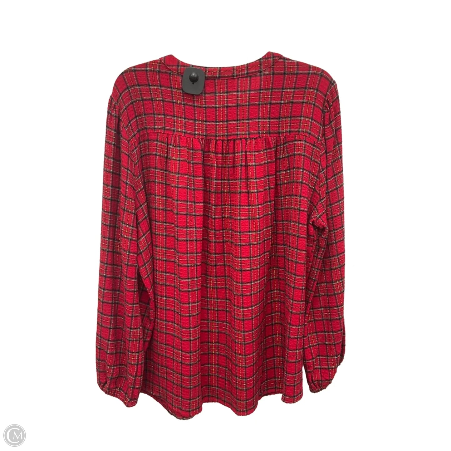 Top Long Sleeve By Lane Bryant In Red, Size: Xl