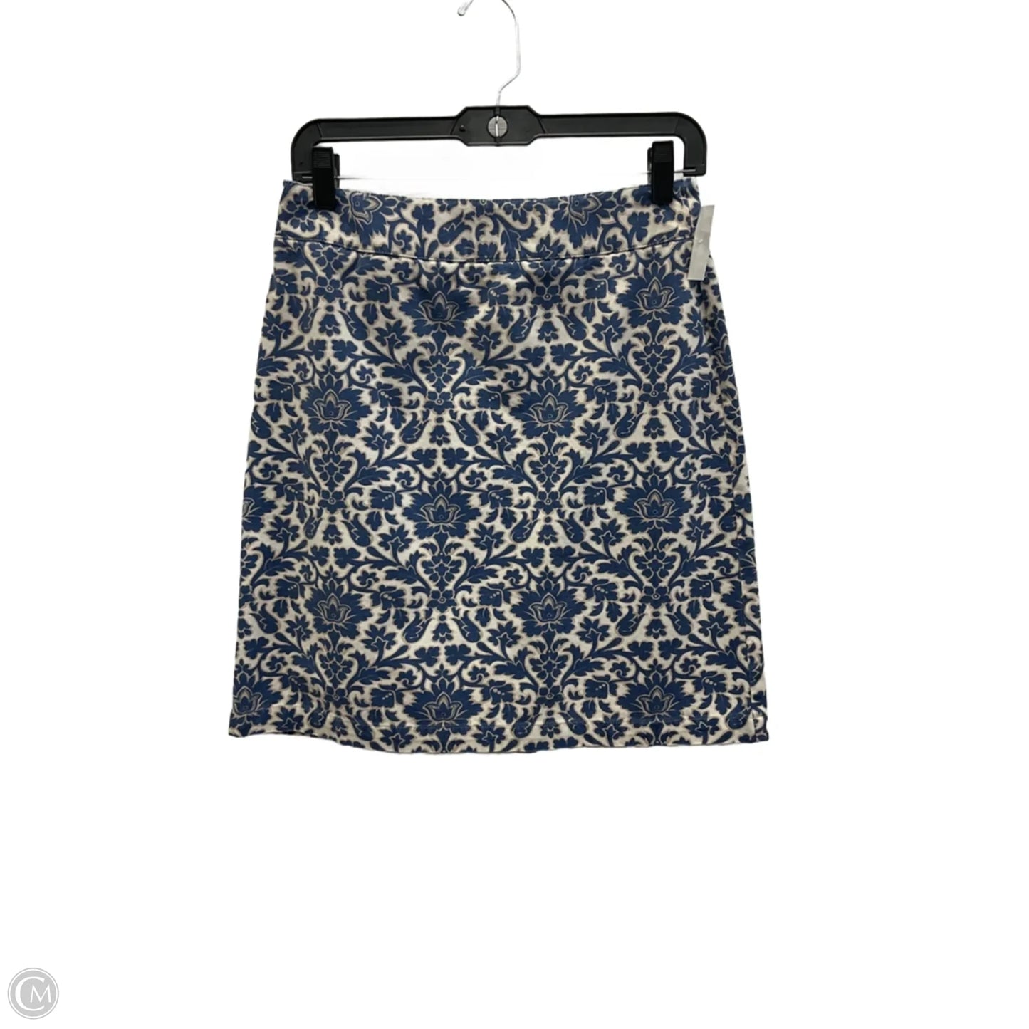 Skirt Midi By Talbots In Blue & White, Size: 6