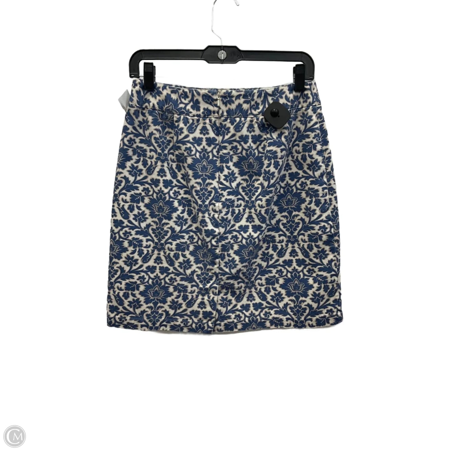 Skirt Midi By Talbots In Blue & White, Size: 6