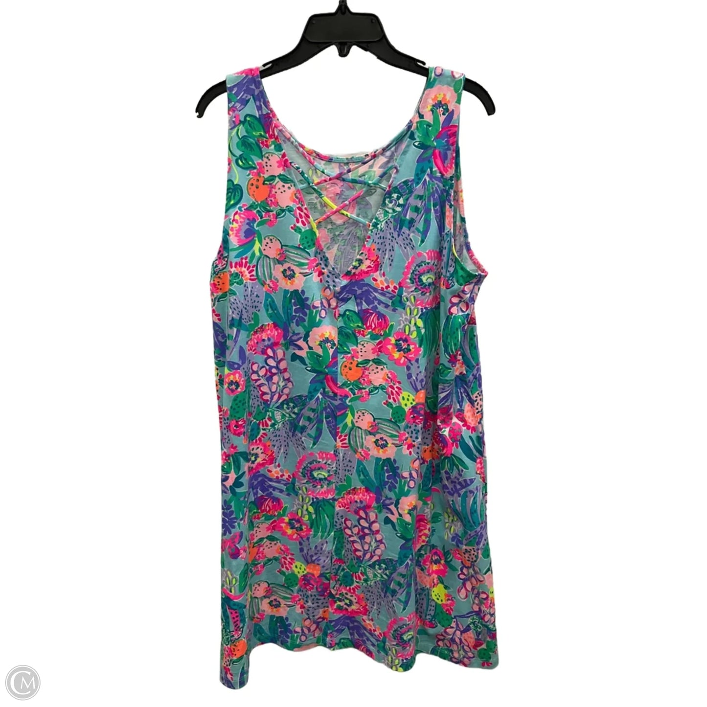 Dress Designer By Lilly Pulitzer In Blue & Purple, Size: Xl