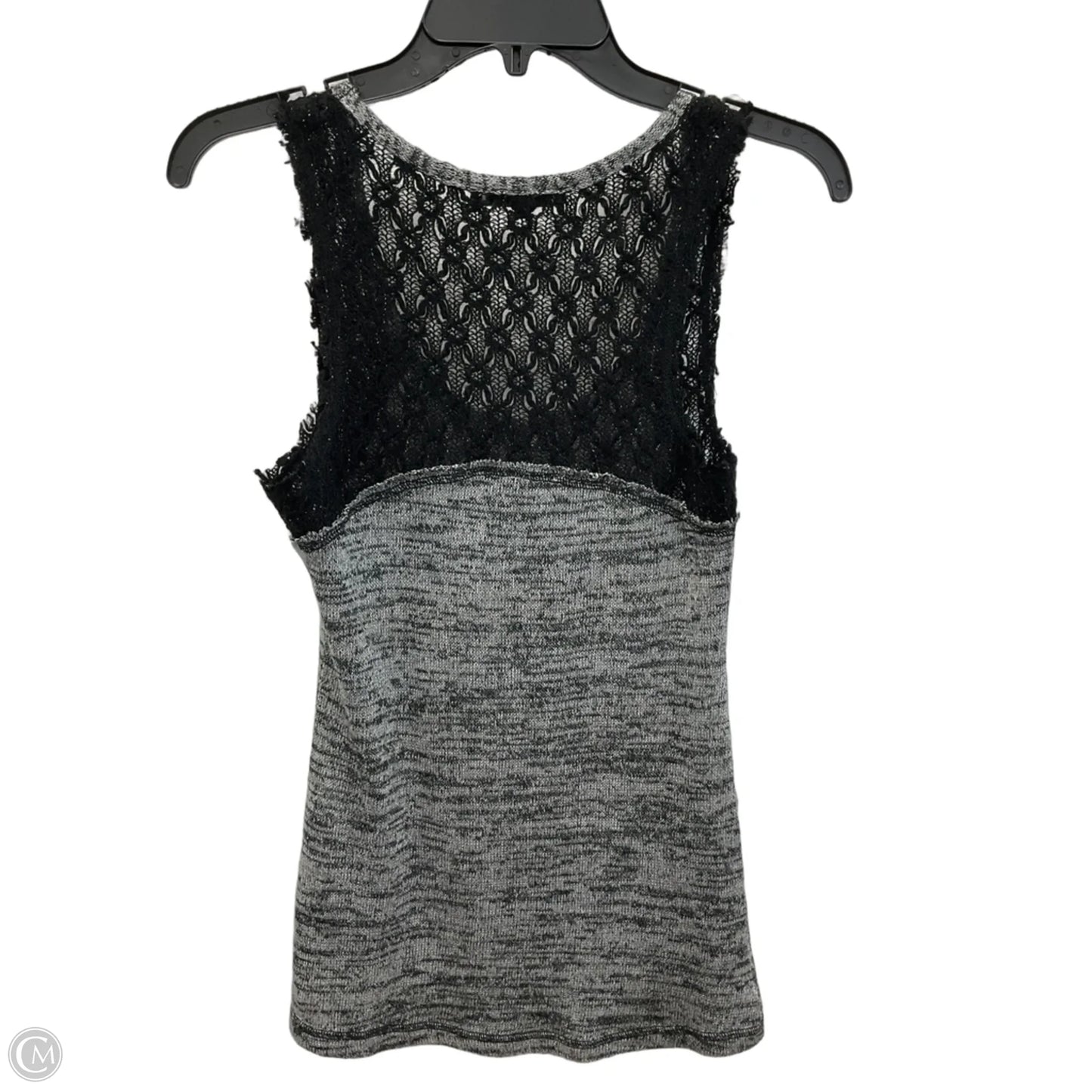 Top Sleeveless By Miss Me In Black & Grey, Size: M