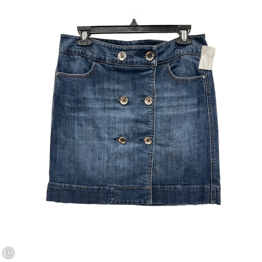 Skirt Midi By White House Black Market In Blue Denim, Size: 6
