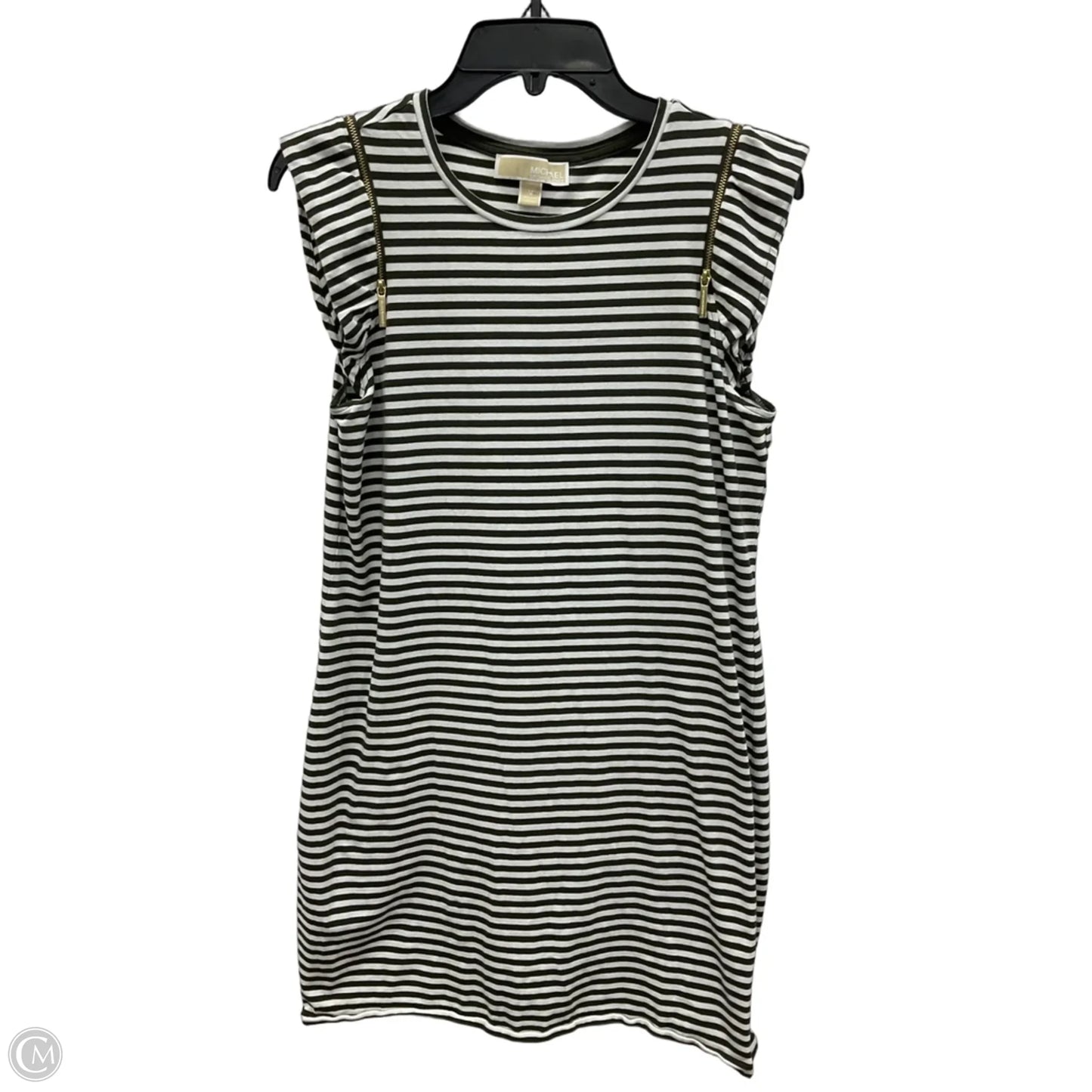 Dress Casual Short By Michael By Michael Kors In Green & White, Size: M