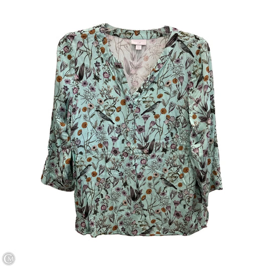 Top Long Sleeve By J. Jill In Floral Print, Size: Sp