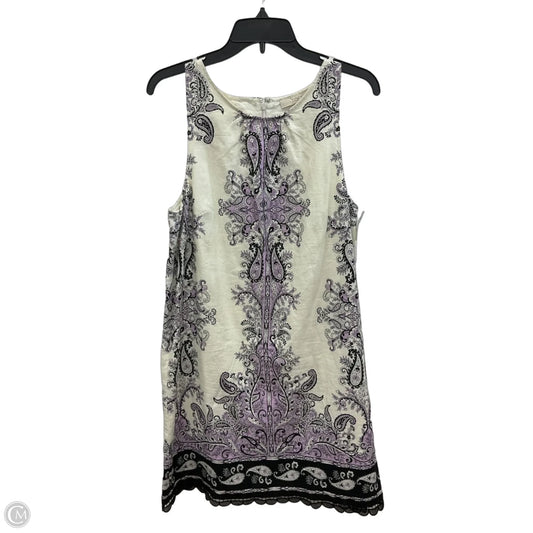 Dress Casual Short By Loft In Purple & White, Size: M