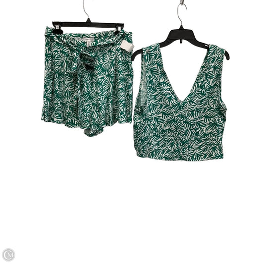 Top 2pc Sleeveless By Topshop In Green & White, Size: M
