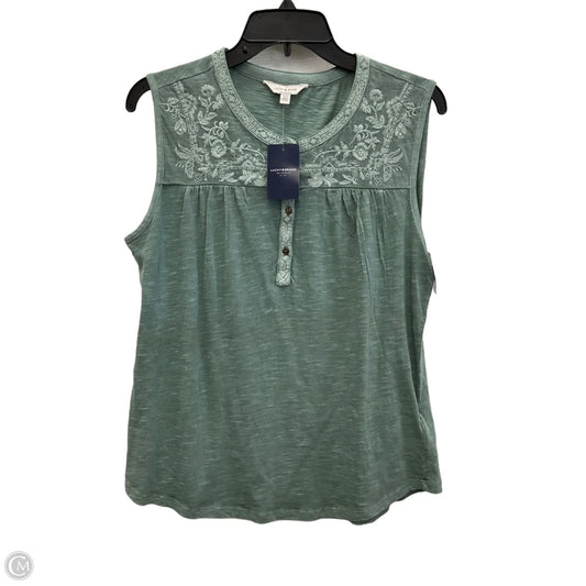 Top Sleeveless By Lucky Brand In Green, Size: M