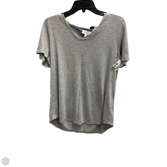 Top Short Sleeve By Jessica Simpson In Grey, Size: L