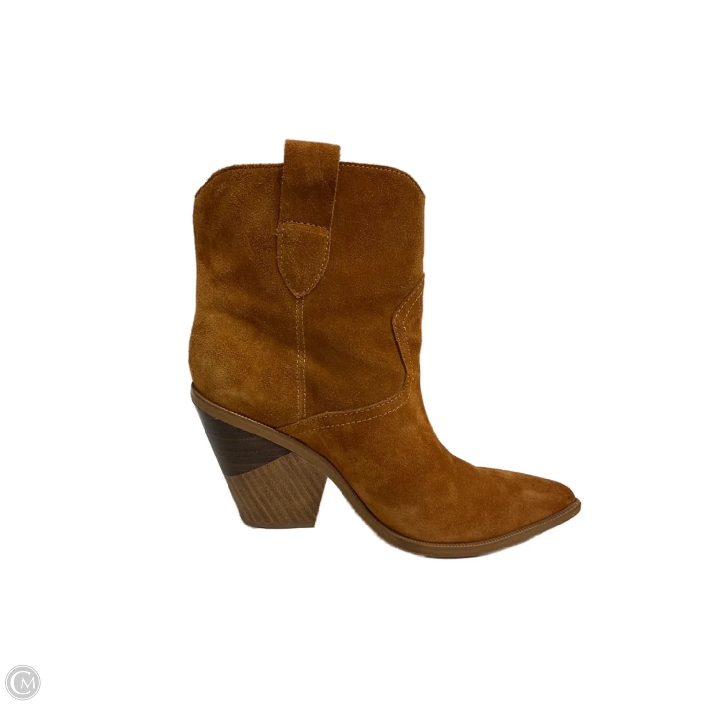 Boots Ankle Heels By Marc Fisher In Brown, Size: 7