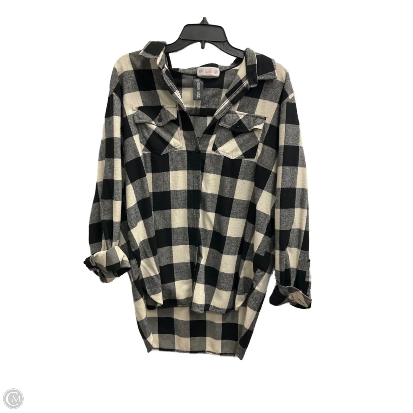 Jacket Shirt By Clothes Mentor In Black & White, Size: Xl