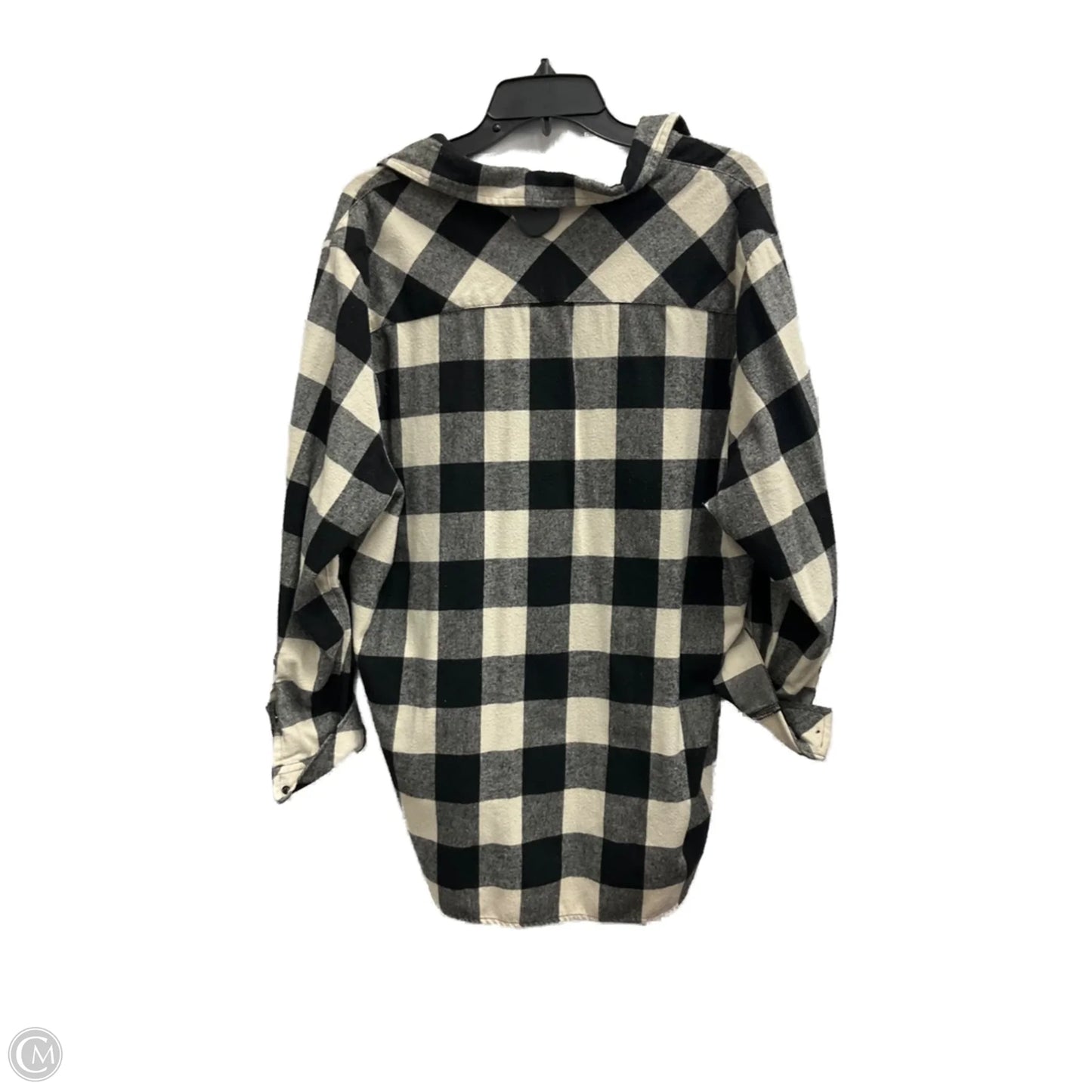 Jacket Shirt By Clothes Mentor In Black & White, Size: Xl