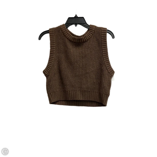 Top Sleeveless By Divided In Brown, Size: M