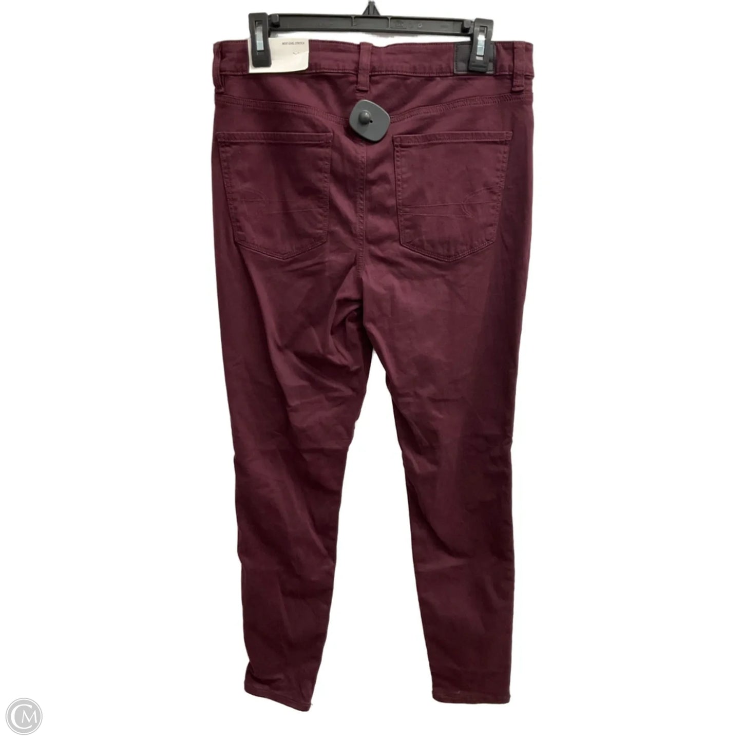 Jeans Skinny By American Eagle In Maroon, Size: 12
