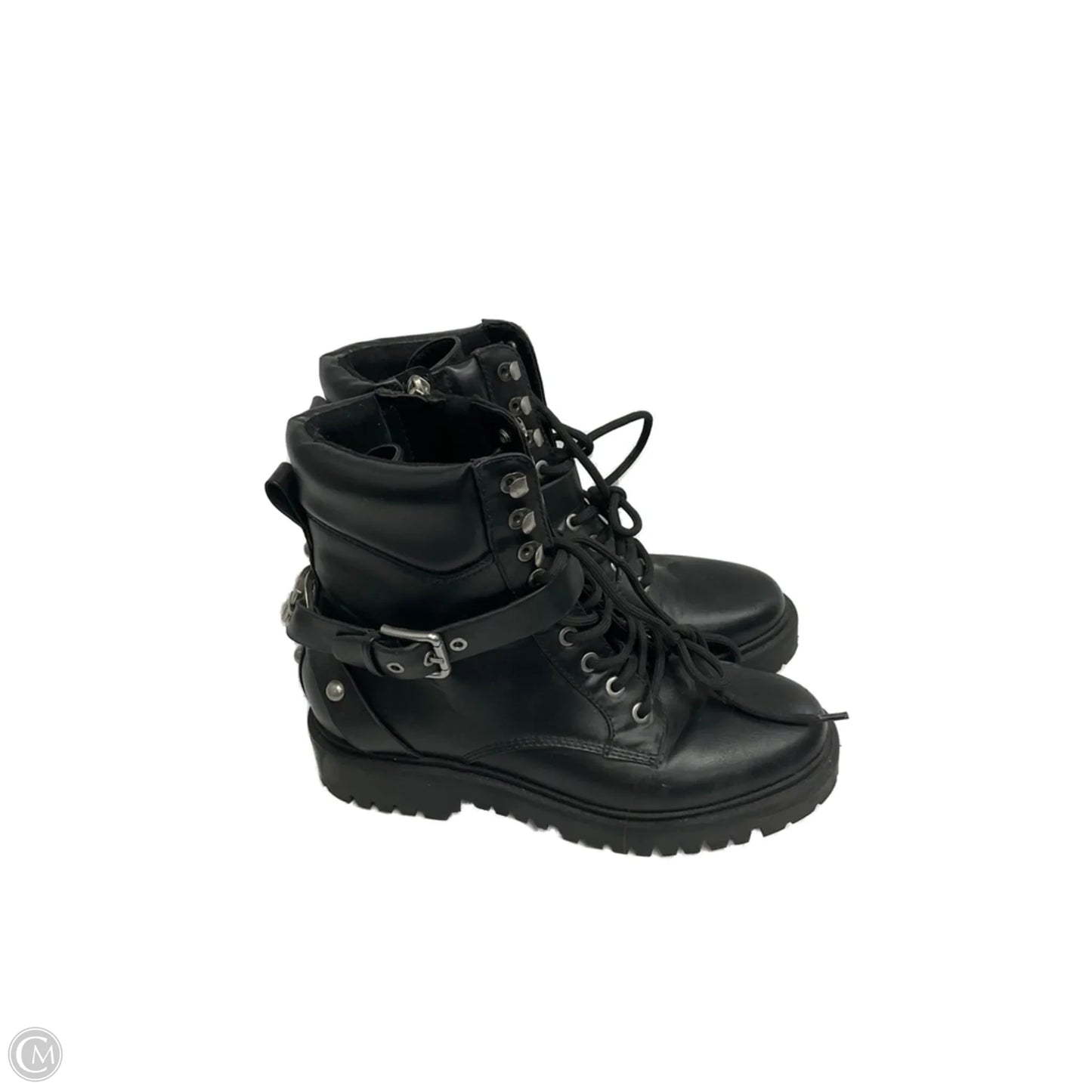 Boots Combat By Guess In Black, Size: 9