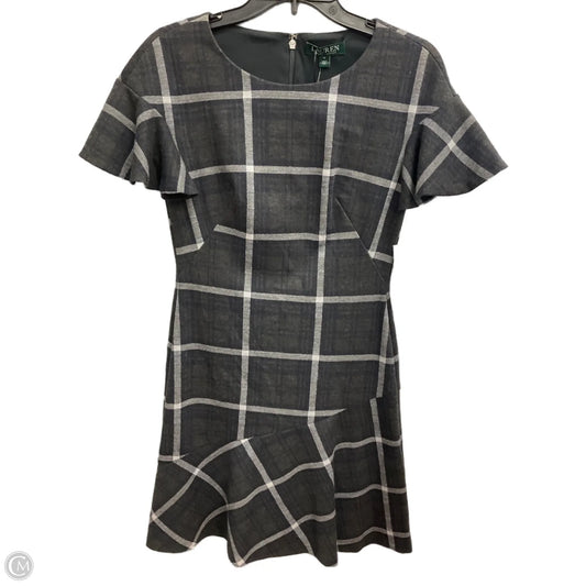 Dress Casual Midi By Lauren By Ralph Lauren In Grey, Size: 0