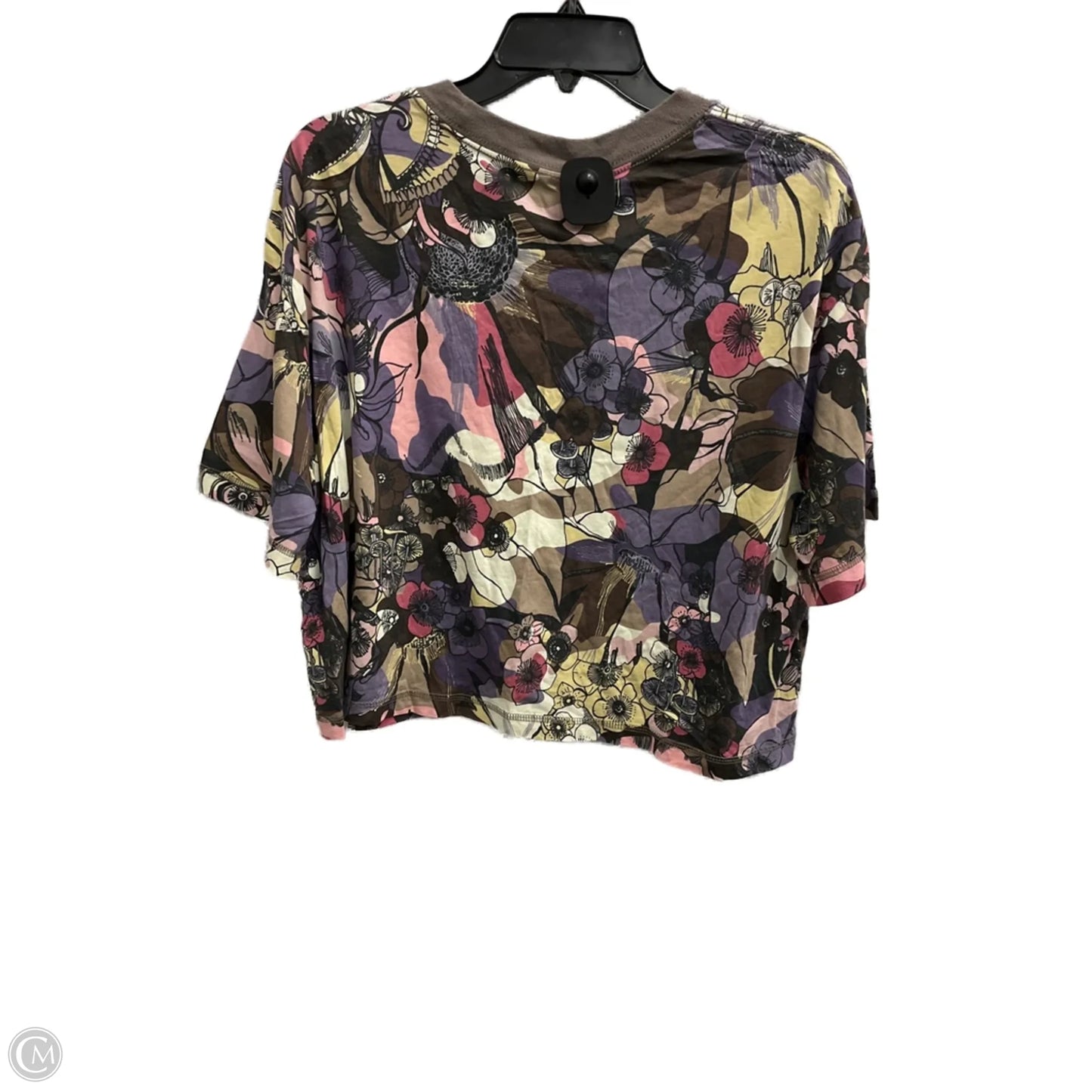 Athletic Top Short Sleeve By Nike In Floral Print, Size: Xl