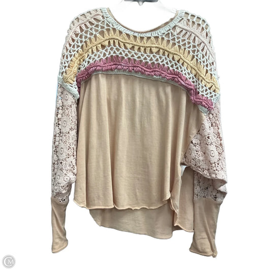 Top Long Sleeve By Free People In Pink, Size: Sp