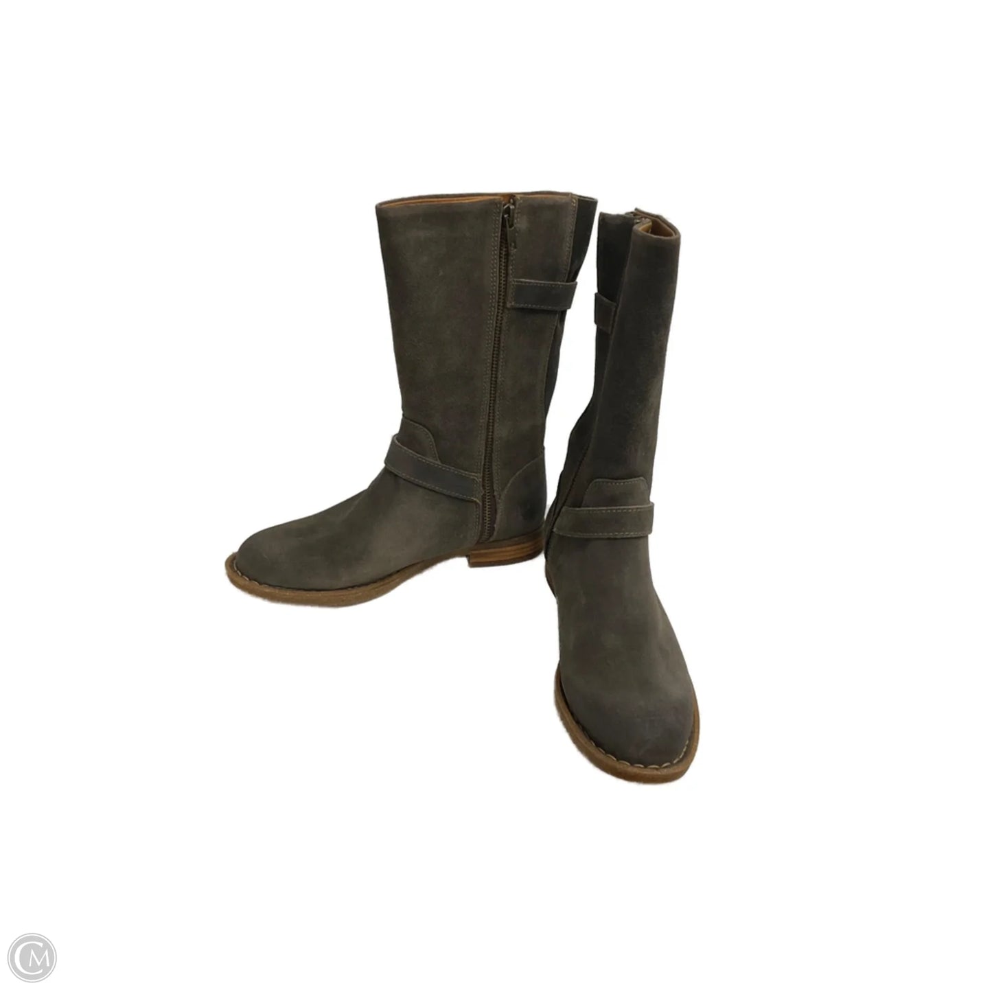 Boots Mid-calf Flats By Born In Grey, Size: 7.5