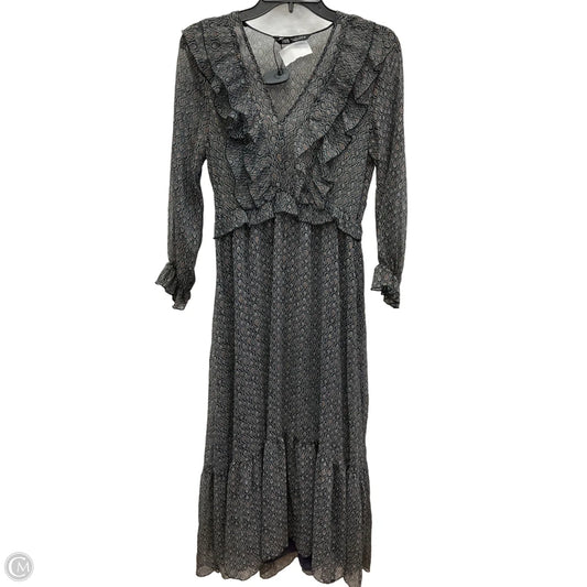 Dress Casual Midi By Zara In Multi-colored, Size: S