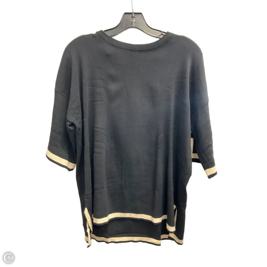 Top 2pc 3/4 Sleeve By Clothes Mentor In Black, Size: L