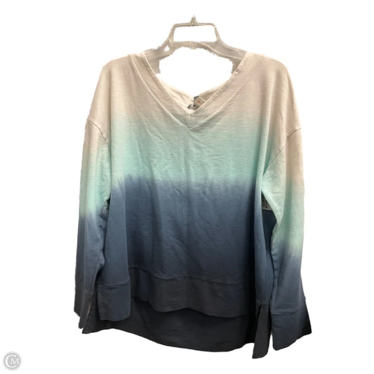 Sweatshirt Crewneck By Talbots In Blue & White, Size: L