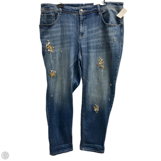 Pants Cropped By Chicos In Blue Denim, Size: 3x