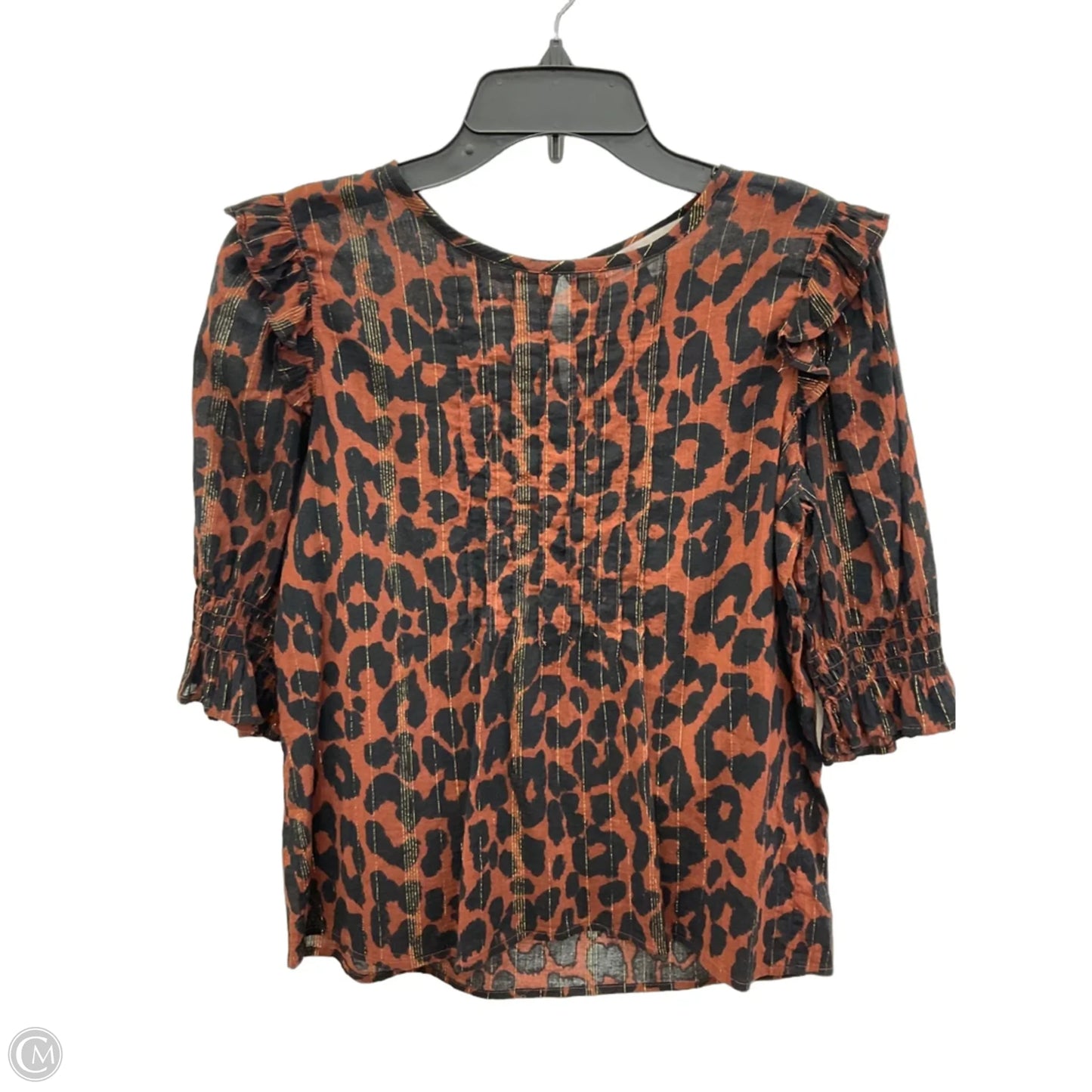 Top Short Sleeve By Loft In Animal Print, Size: Xs