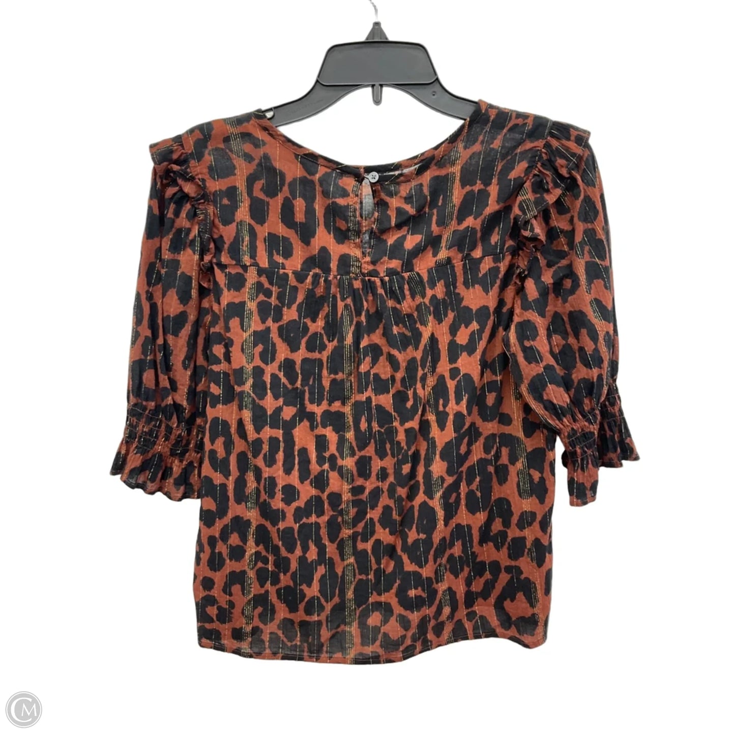 Top Short Sleeve By Loft In Animal Print, Size: Xs