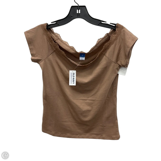Top Short Sleeve By Old Navy In Brown, Size: S