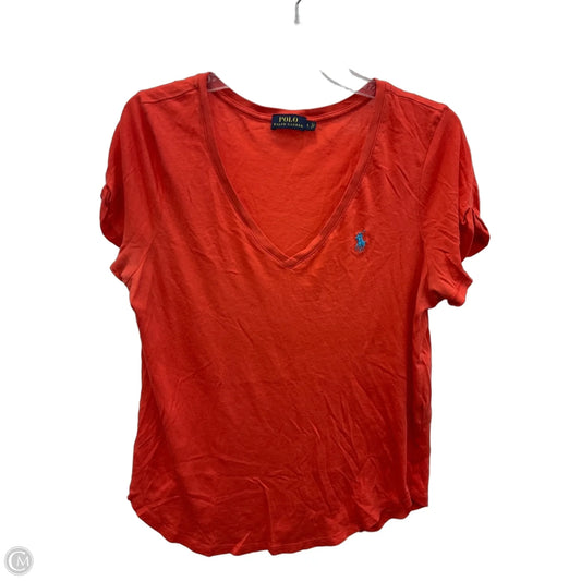Top Short Sleeve By Polo Ralph Lauren In Red, Size: L
