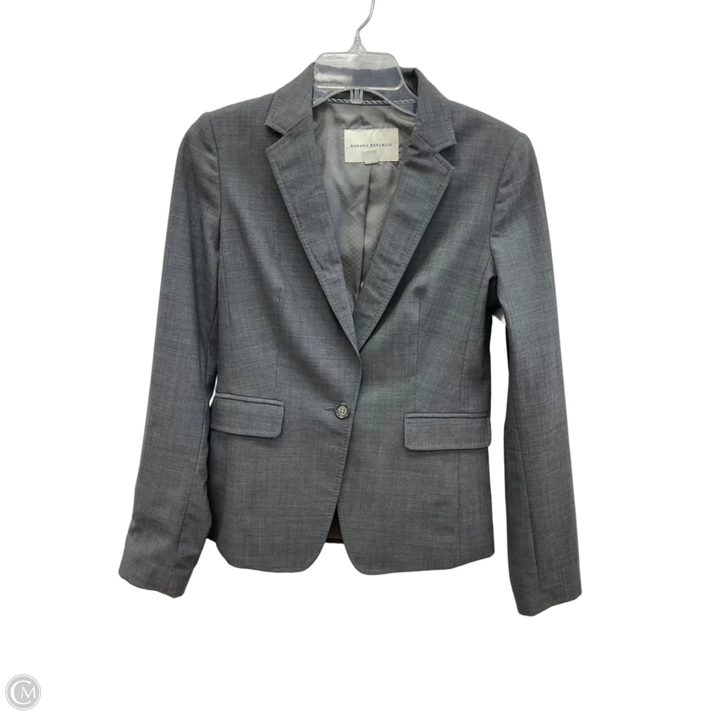 Blazer By Banana Republic In Grey, Size: 4