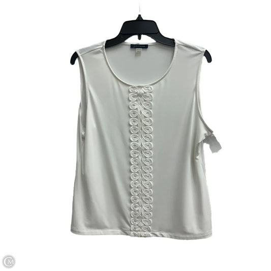 Top Sleeveless By Tommy Hilfiger In White, Size: Xl