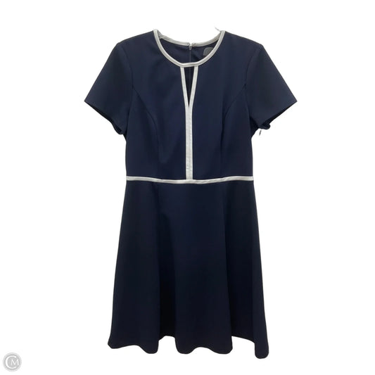 Dress Casual Midi By Liz Claiborne In Navy, Size: 10