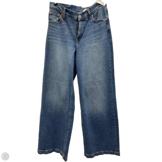 Jeans Wide Leg By Gap In Blue Denim, Size: 8