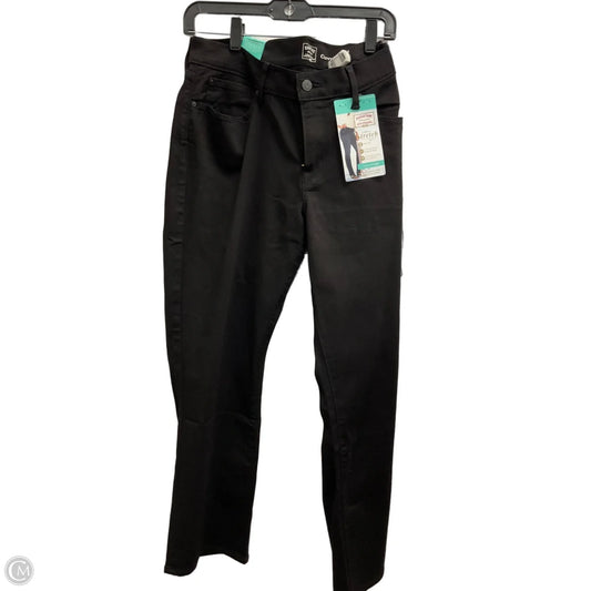 Jeans Straight By Levis Signature In Black Denim, Size: 16
