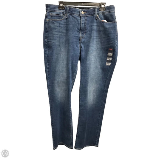 Jeans Straight By Levis In Blue Denim, Size: 16