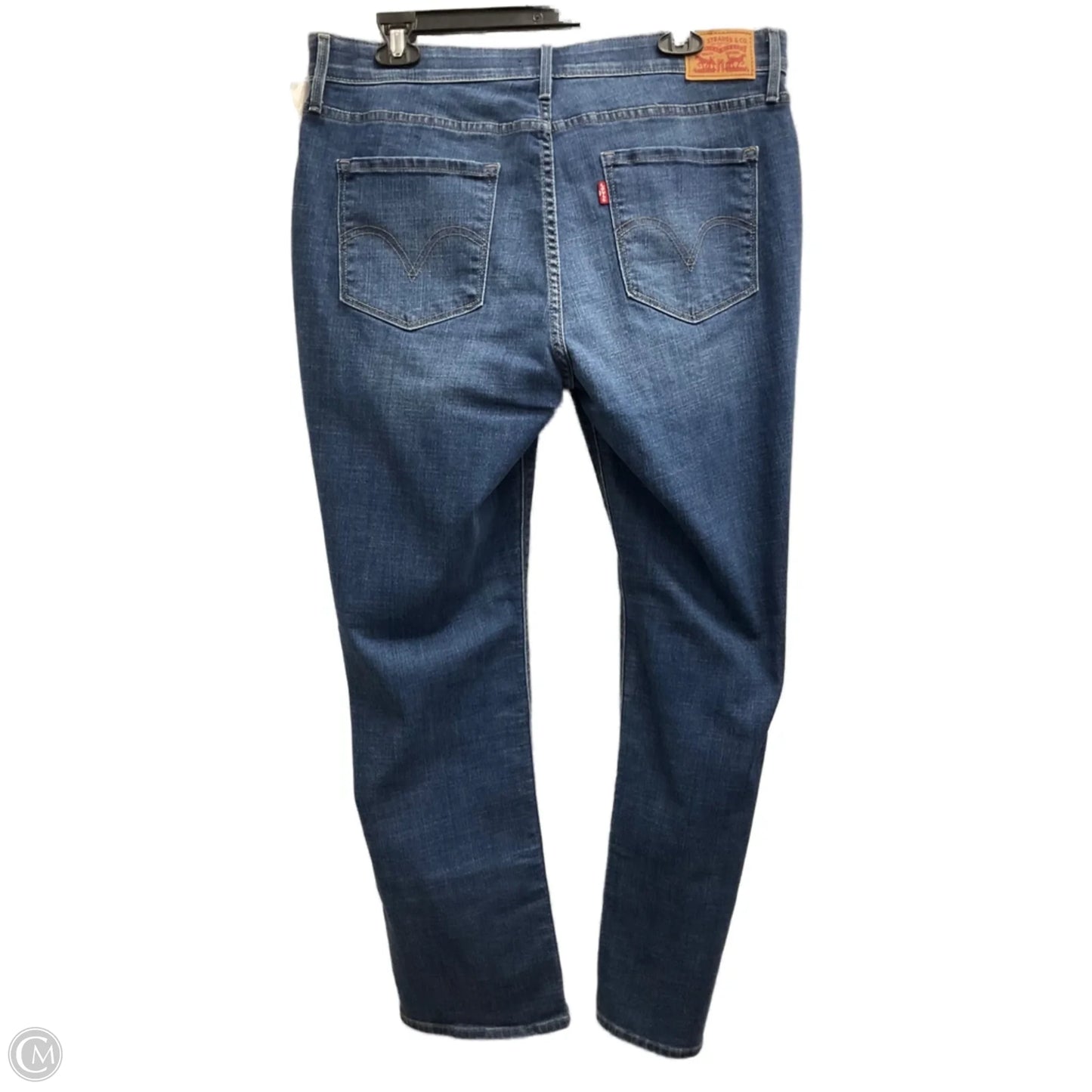 Jeans Straight By Levis In Blue Denim, Size: 16