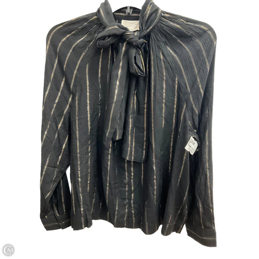 Top Long Sleeve By Universal Thread In Black, Size: S