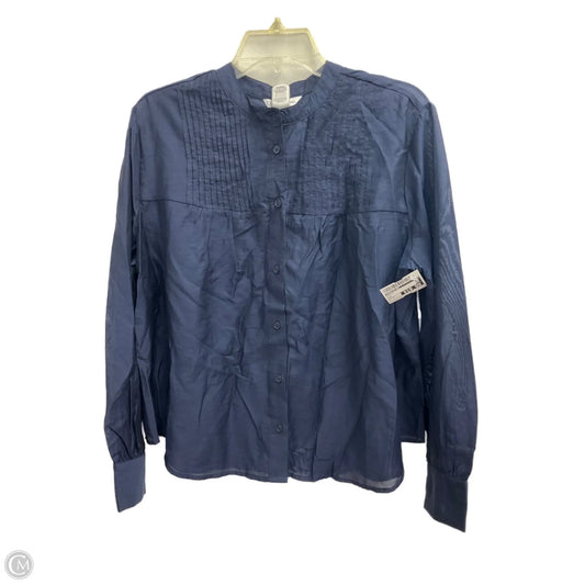 Top Long Sleeve By Ophelia Roe In Navy, Size: M