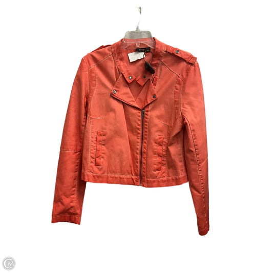 Jacket Moto By Ana In Coral, Size: L
