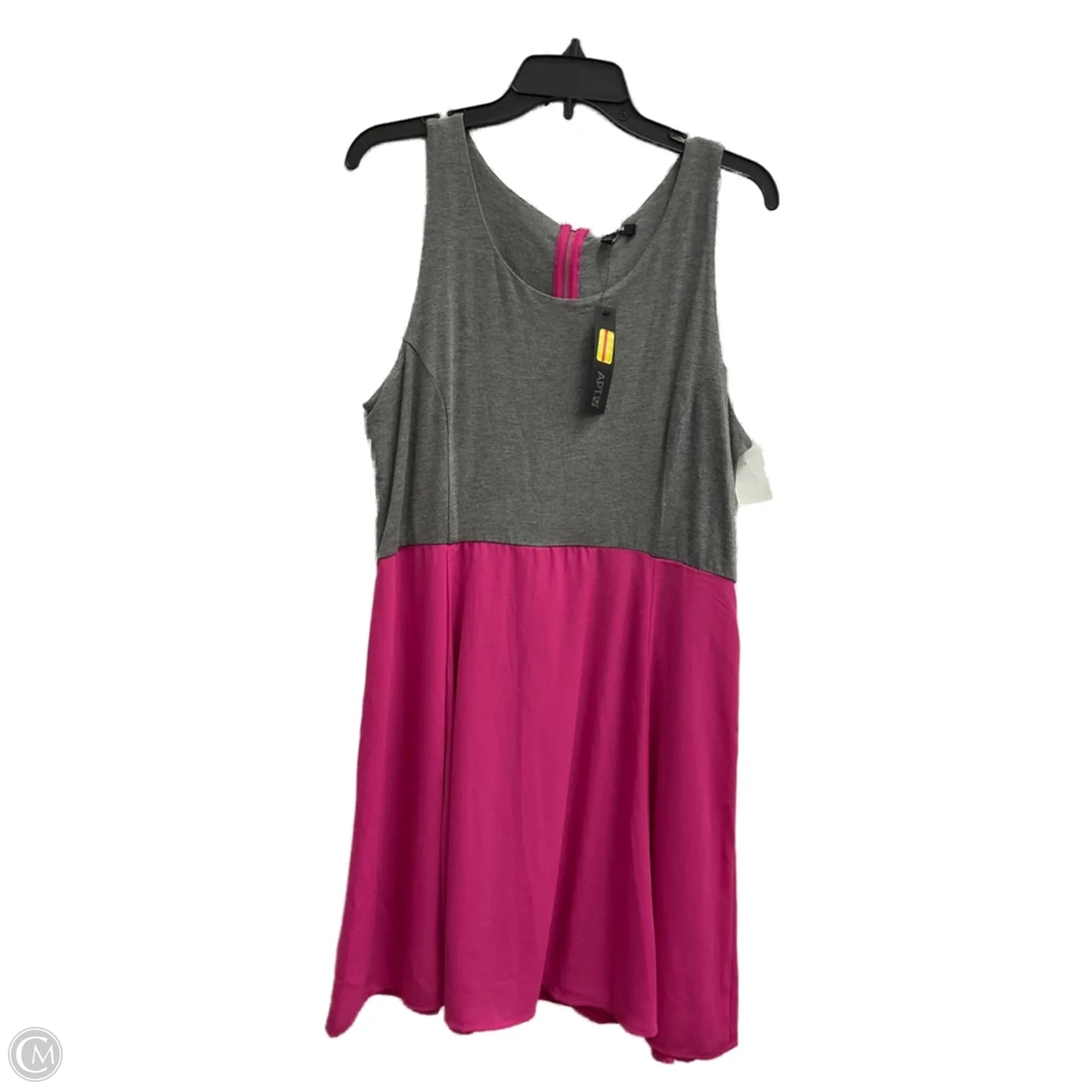 Dress Casual Short By Apt 9 In Grey & Pink, Size: L