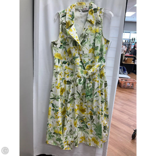 Dress Party Midi By London Style In Floral Print, Size: Xl