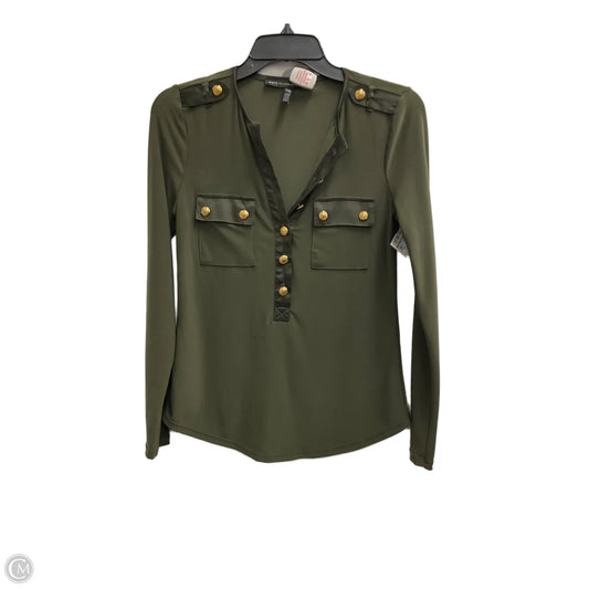 Top 3/4 Sleeve By White House Black Market In Green, Size: Xxs