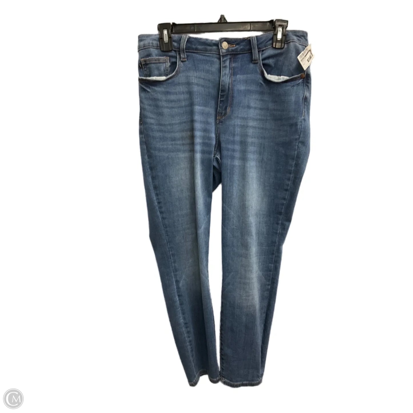 Jeans Cropped By Judy Blue In Blue Denim, Size: L