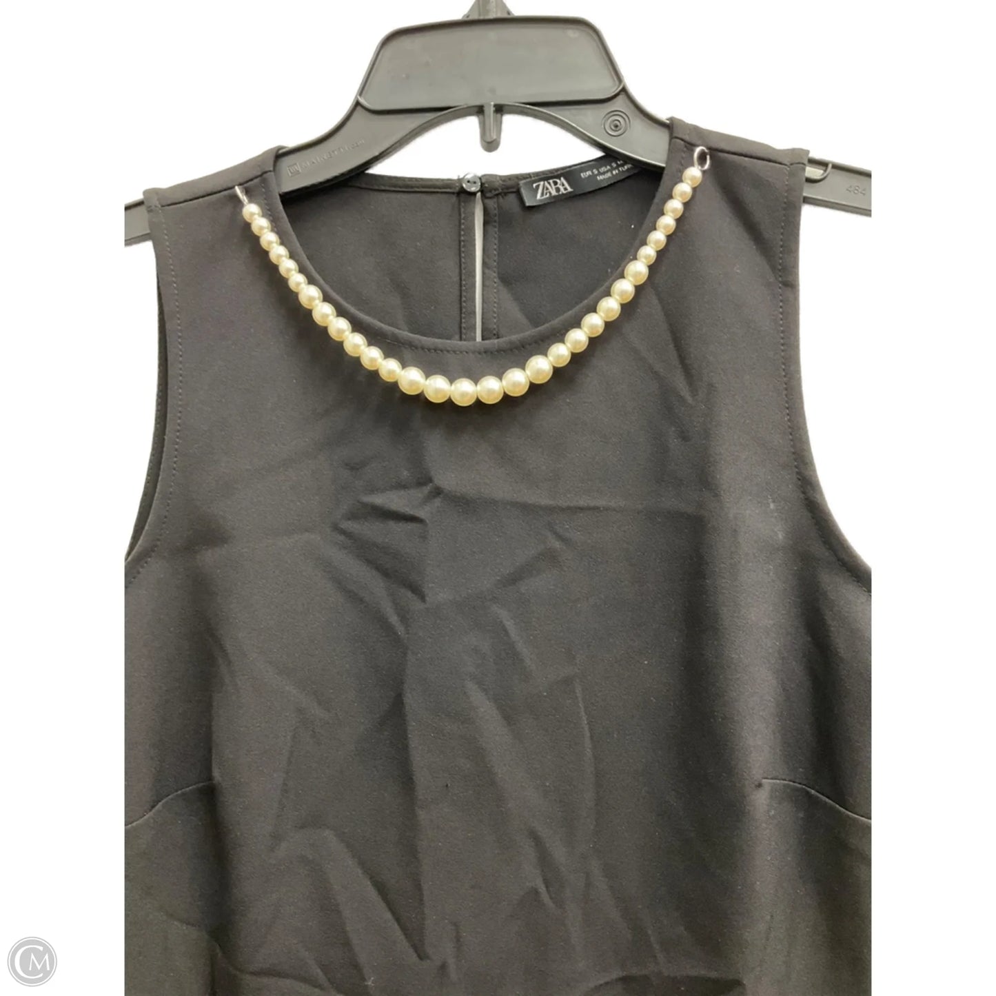 Top Sleeveless By Zara In Black, Size: S